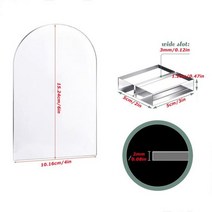 투명 아크릴 플레이스 카드 홀더 웨딩 사각형 아치형 테이블 번호 카드 스탠드 포함 DIY 이름 사인 파티 연회용, [02] 10.16x15.24x0.2cm, [02] 15PCS