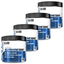 EVLUTIONNUTRITION 울트라 퓨어 글루타민 5000mg 언플레이버드, 4개, 300g