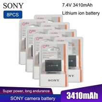소니배터리 소니 np-fv100a 3410mah 카메라 배터리 fdr-ax33 fdr-ax40 fdr-ax45 fdr-ax53 fdr-ax60 hdr-pj675 호환, 8개 np-fv100a