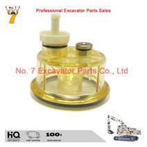 오일 물 분리기 센서 600-311-3720 3721 Komatsu 굴삭기 PC160 용 연료 필터, 01 Oil Water Cup