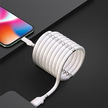 도매창고 마그네틱 줄꼬임방지케이블 슈퍼캘라 줄꼬임방지 고속충전 데이터전송 USB 8핀 C타입 5핀 도르케이블, 마그네틱케이블-C타입-블랙