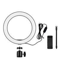 MeeA LED 링 라이트 25.4cm10인치 휴대폰 홀더가 있는 O 조명 3가지 조도 조절 가능한 색상 10가지 밝기 레벨 휴대폰/스트리밍/사진/메이크업용