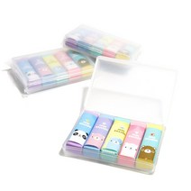 나성 애니멀 미니지우개 5개 1세트, 랜덤