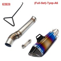 오토바이 배기 탈출 수정 중간 튜브 링크 파이프 연결 머플러 CFMOTO 800MT 800 mt CF800-5A, (Full-Set)-Tyep-A6