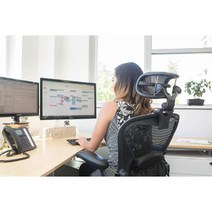 허먼밀러 Aeron Herman Miller 의자 컴퓨터 엔지니어링 회의 사무실, 나일론 발, 스위블 리프트 팔걸이, D