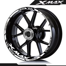 야마하 xmax xmax 125 250 300 반사 오토바이 휠 스티커 비닐 스쿠터 림 데칼 스트라이프 테이프 액세서리 호환용, 빨간색