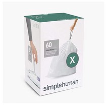 심플휴먼 휴지통 쓰레기 봉투 재활용 분리수거 비닐 리필 코드X 80L 60개입, 1세트, 이미지참조