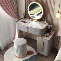 콘솔화장대 엔틱화장대 다기능 클래식 테이블 보석 정리함 세련된 가구, gray 70 table