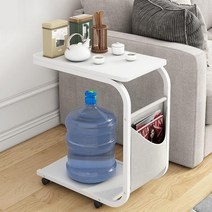 MONTHERIA 간이테이블 라탄테이블 사이드테이블 WJC135-17, 흰색