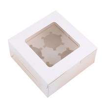 투명창 머핀 상자 컵케이크 타르트 (10P), 화이트, 10개