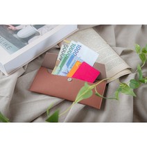 오브리즈 각인 프리미엄 가죽 용돈봉투 지갑형 상품권봉투 현금봉투 명절봉투, 캐롯오렌지