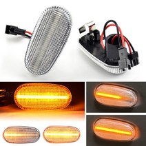 차폭등 사이드램프 화물차 윙바디 LED시그널램프 alfa romeo mito 955 147 gt 937 fiat bravo 2 동적 led 사이드 마커 조명 화살표 방향 램프, 크리스탈 화이트