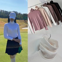투엘라웨어 여성 겨울기모 목폴라 티셔츠 국내제작 부드러운 소재 레이온