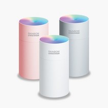 미니가습기 가습기 필터포함 무드등 레인보우 사무실 원룸 휴대용 차량용 침실 선물추천 사은품, 그레이+추가필터1개