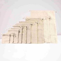 택배왔어요 광목주머니 10종 면보 린넨 양파망 무지 제로웨이스트 파우치 더스트백, 8x10cm