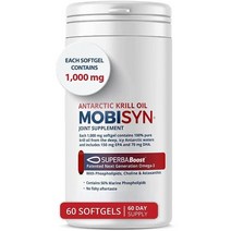 Mobisyn 모비신 퓨어 크릴 오일 1000mg 60일분 오메가3 아스타잔틴 60소프트젤, 1개