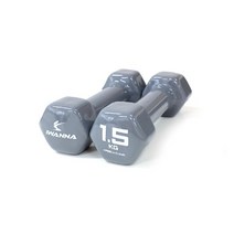 이지홈트 PVC 컬러 아령 세트, 그레이, 2개, 1.5kg