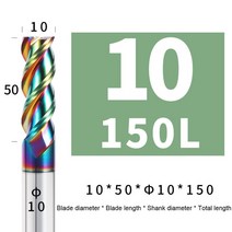 다채로운 엔드밀 알루미늄 HRC55 3F 밀링 커터 아크릴 나무 구리 플라스틱 커팅 도구 CNC, [03] 10pcs, [18] 3X12XD3X75L