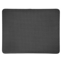 길고양이급식소 고양이 쓰레기 트래퍼 매트 접이식 방수 벌집 선별 패드 바닥 및 하우스, 검은색, 45x60cm, 블랙