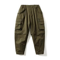 남성용 바지 여름 얇은 바지 조수 브랜드 면화 캐주얼 바지 남성용 내마 모성 느슨한 스트레이트 멀티 포켓 작업 바지 2022