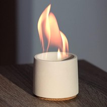 Radiate - 미니 실내 캠프파이어 - 연소 시간 70분 - 비오는 날을 위한 7.6 x 6.9cm(3 x 2.7인치) 재사용 가능한 부드러운 화덕 - 테이블 탑 장식 - 클린, Beige_Mini