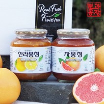 견과공장 겨울향기 프리미엄 햇과일청 2종 세트 한라봉청 950g + 자몽청 950g, 2세트