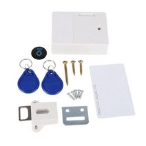 상가도어락 푸시풀 안면인식 보이지 않는 센서 숨겨진 안전 캐비닛 잠금 개방 스마트 카드 센서 사물함 옷장 신발 캐비닛 서랍 잠금, 하얀