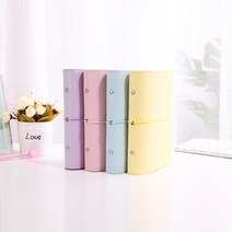 마시멜로 파스텔 6공 다이어리 커버 + 속지 4종 x 20p 세트, 퍼플