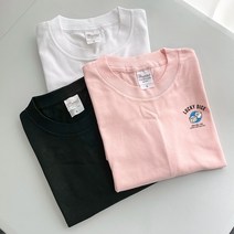 험블스튜디오 럭키다이스 기본로고티 레터링 캐주얼 홈웨어 여름반팔티셔츠