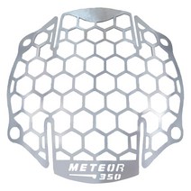 오토바이 벌집 모양 금속 헤드 라이트 그릴 보호대 가드 커버 전등갓 로얄 엔필드 유성 350, 02 Silver