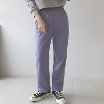 쉐얼유 여성 캔디 기모 일자 밴딩 팬츠