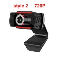 1080P 720p 480p HD 웹캠 회전식 PC 데스크탑 웹 카메라 캠 미니 컴퓨터 비디오 녹화 작업, 04 style 2 720P