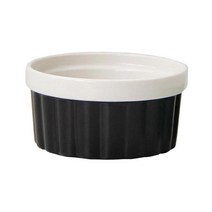 ST SHOP 250ml 세라믹 Ramekins 베이킹용 Ramekins 디저트용 도자기 베이킹 그릇 수플레 요리 오븐 안전하고 세척하기 쉬운, 블랙