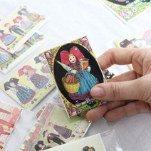 리넥 앙시 보클링 오너먼트 냉장고자석 인테리어소품 빈티지 앤틱소품, 앙시 오너먼트 1p(랜덤)