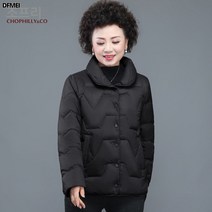DFMEI 키 작은 엄마 겨울 패딩 쇼트 중년 여 빅사이즈 50대 중년 겨울 코트