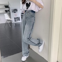 오토바이바지 라이딩진 라이딩바지 바이크바지 Crescent City-수제 대비 색상 스트레이트 청바지 여성용, 02 M