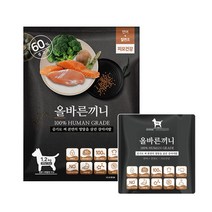 올바른끼니 플러스-연어 칠면조(피모건강) 강아지사료 _ 60%생육 100%휴먼그레이드 스팀공법 영양식 강아지밥, 연어 + 칠면조, 1.2kg, 1개