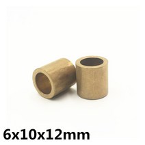 동슬리브 전기부품 10pcs 6x10x12mm fu-1 분말 야금 오일 부싱 다공성, 없음, 한개옵션0