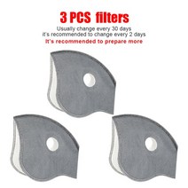 자전거마스크 페이스커버 PCycling 스포츠 페이스 마스크 활성 탄소 필터 먼지 PM 2.5 오염 방지 러닝 트레, 16 3 filter