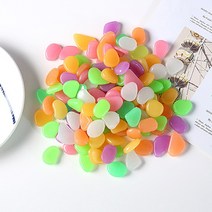 정원 야광돌 원예 어항 수조 야광자갈 50P 혼합, 야광돌50P-색상혼합