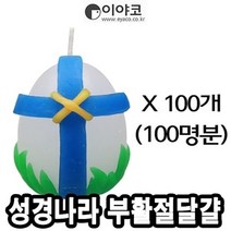 셀럽하우스 이야코 성경나라 부활절달걀양초 100개 - 47768, 상세페이지 참조