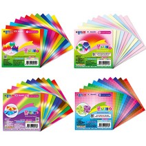 종이나라 꽃나래 학접기 색종이 10색조 80매 7.5x7.5cm, 꽃나래4