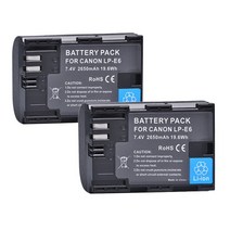 액션캠용 캠코터 대용량 배터리 소니배터리 batmax 2650mah lp-e6 lp e6n lpe6 배터리 canon eos 5d mark ii iii 5ds 5ds r 38, 협력사, 배터리 2개