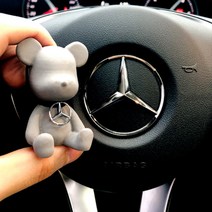 자동차석고방향제 베어브릭 곰돌이 차 자동차 송푸구 bmw 벤츠 아우디 현대 기아, 09.화이트머스크, 화이트