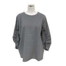 라라콩 제이 더블유 체크 프릴 블라우스