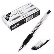 미쯔비시 유니볼 (0.38mm) (UM-151) 1박스 (10개입) (택1) 문구 학용품 사무용품 유니볼 미쯔비시, 블랙, 1