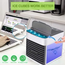 무드등 4 In 1 휴대용 개인 책상 에어컨 팬 가습기 정수기 USB 3 속도 LED 무드 조명 홈 오피스 가정용 에어 컨디셔너 공기 정화기