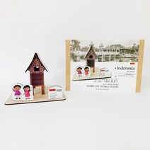 세계전통가옥만들기-인도네시아 놀이수업 취미키트 하비DIY 학교용품 학교 학습놀이, 상세페이지 참조