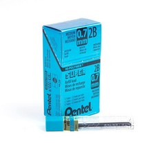 Pentel 수퍼 하이폴리머 리필 샤프심 0.7mm 미디엄 2B 144개입 502B 그레이 USA 미국, 144 Count (Pack of 1), 2H Lead