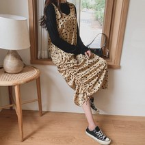 치코엘라 커이르 뷔스티에 패턴 롱원피스